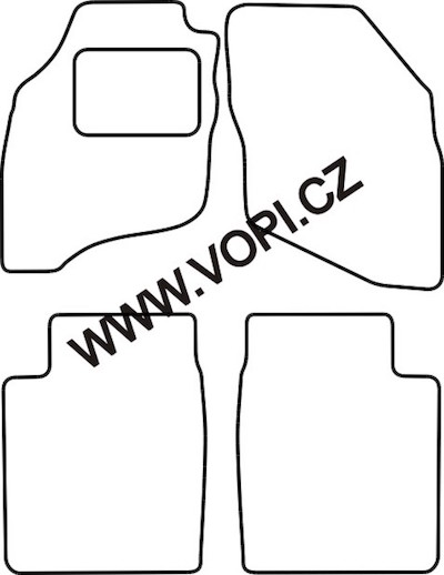 Textil-Autoteppiche Honda Jazz 2002 - 10/2008 Perfectfit (1735)